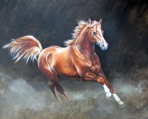 A Study of a Chestnut Arabian