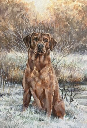 Simply Red Labrador Card