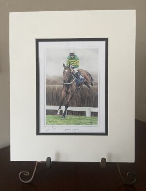 Jonbon at Ascot Small Mounted Print